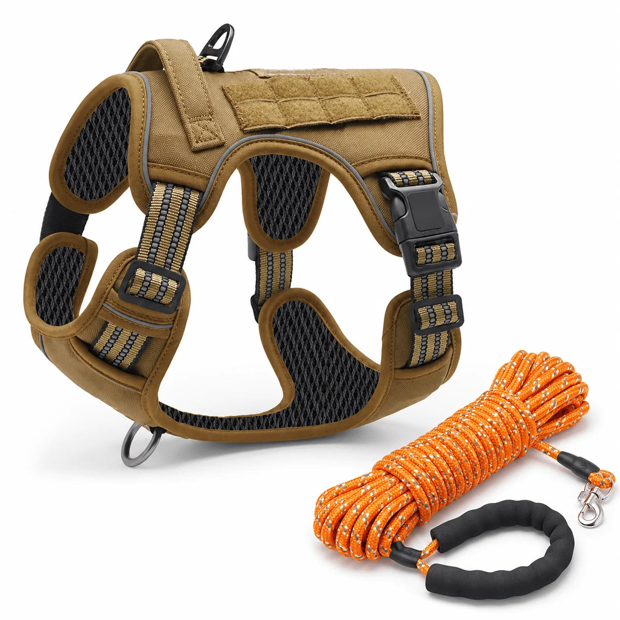 Harnais Tactique Premium avec Laisse 5m - Randonnée