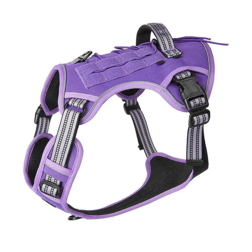 Harnais Réfléchissant Tactique Anti-Traction pour Chien - Course