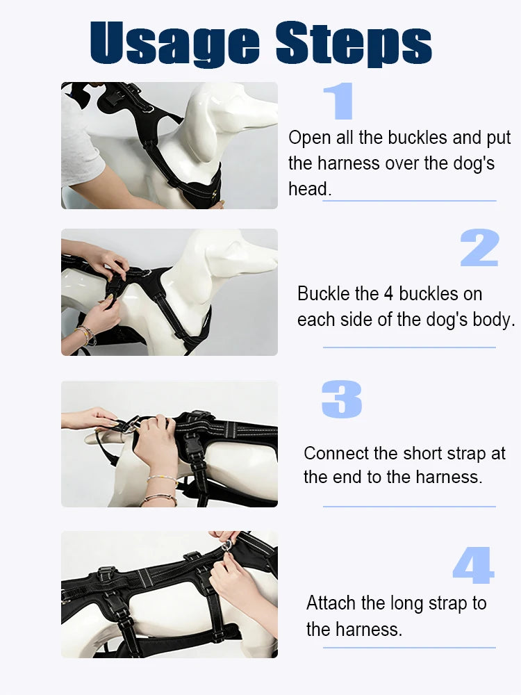 Harnais de Soutien Dorsal Réglable pour Chien - Post-Chirurgical