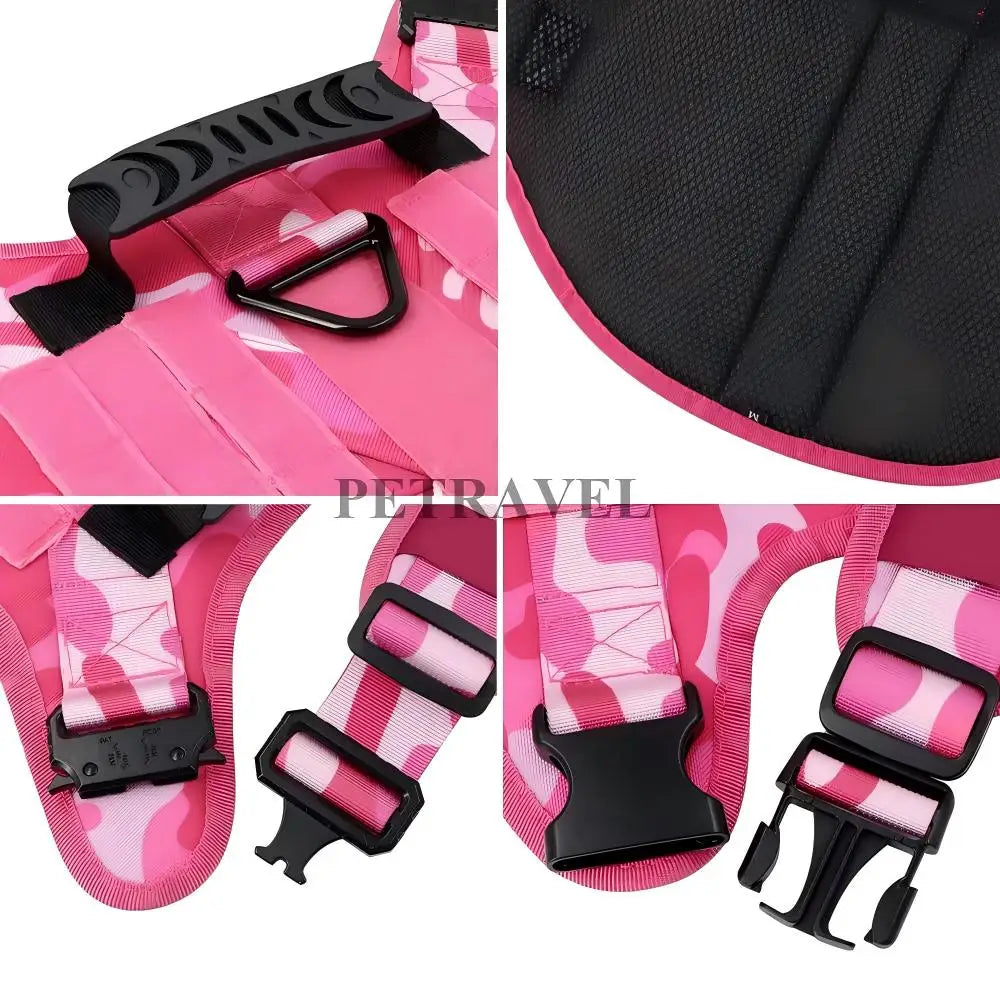 Ensemble Harnais et Laisse Tactique Militaire pour Chien - Anti-Traction
