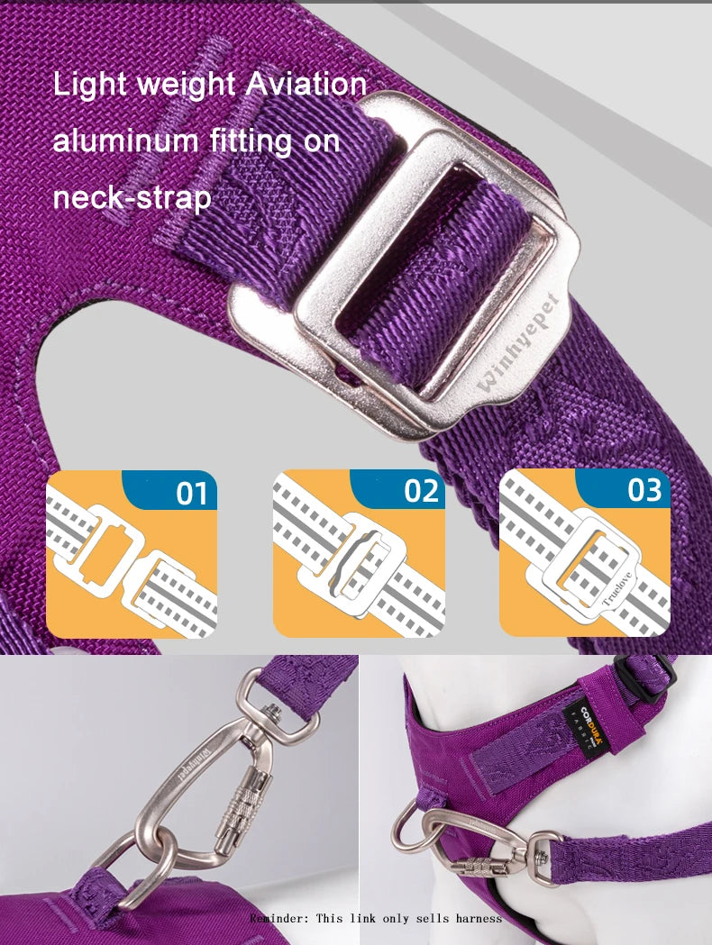 Harnais Nylon Double-H pour Chien - Léger et Imperméable