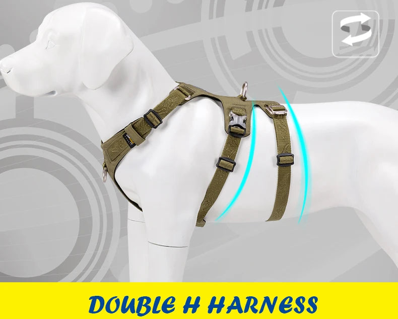 Harnais Nylon Double-H pour Chien - Léger et Imperméable