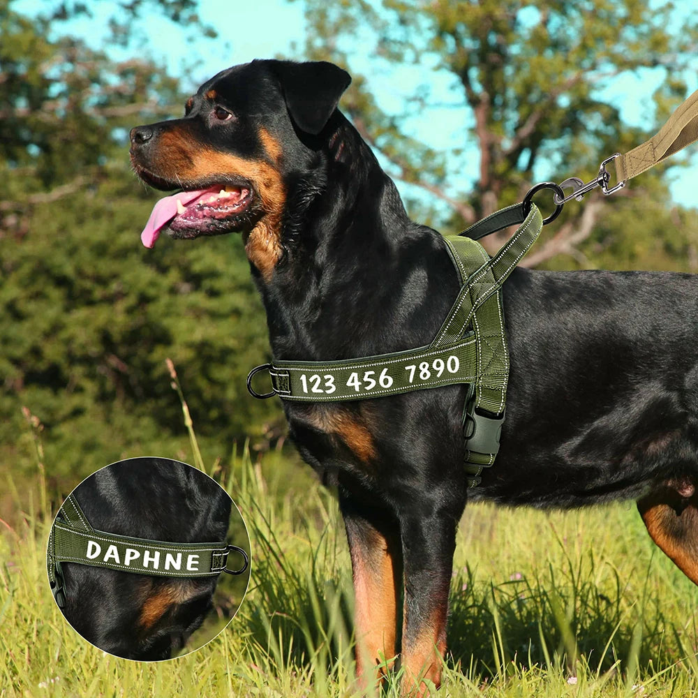 Harnais Tactique Militaire Personnalisé pour Chien - Réfléchissant