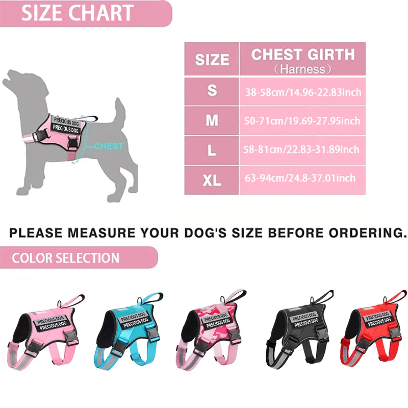 Harnais Réfléchissant Réglable pour Chien - Sans Traction