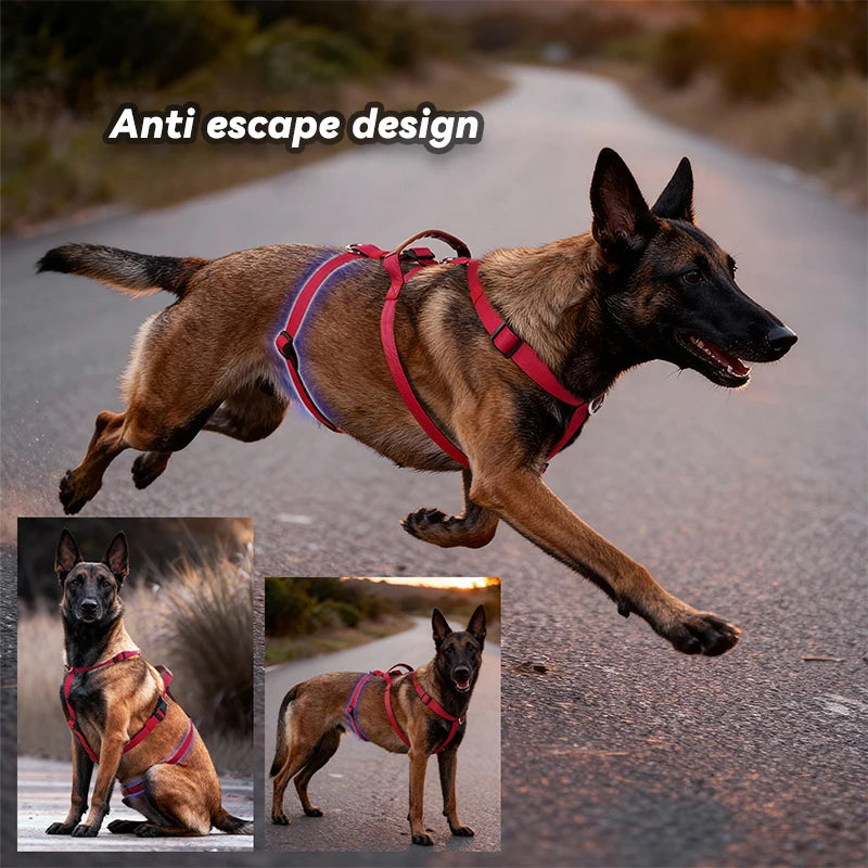 Harnais Anti-Traction Nylon pour Grand Chien - Entraînement