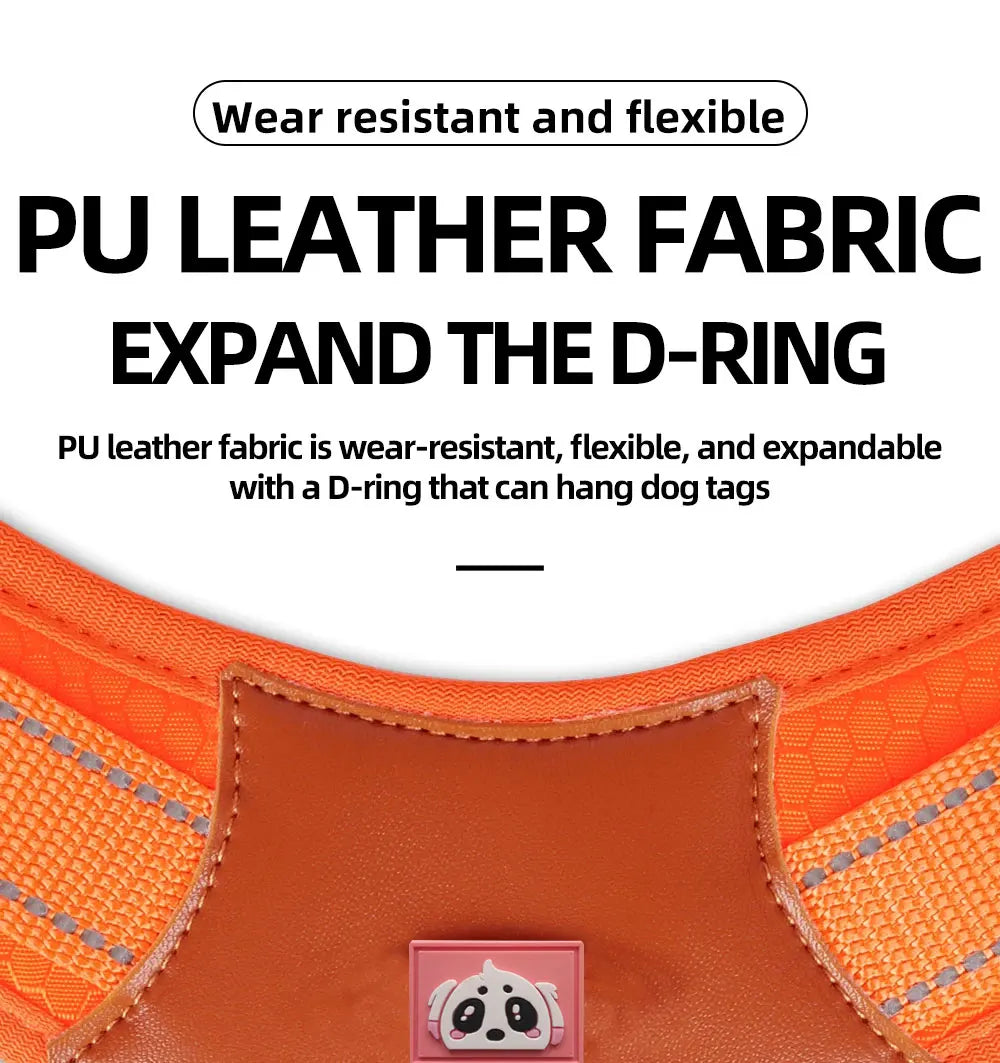 Harnais Réfléchissant Imperméable pour Chien Moyen/Grand - Doberman, Golden
