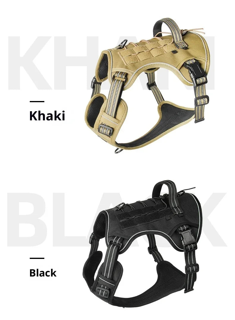 Harnais Tactique MOLLE Anti-Traction pour Grand Chien