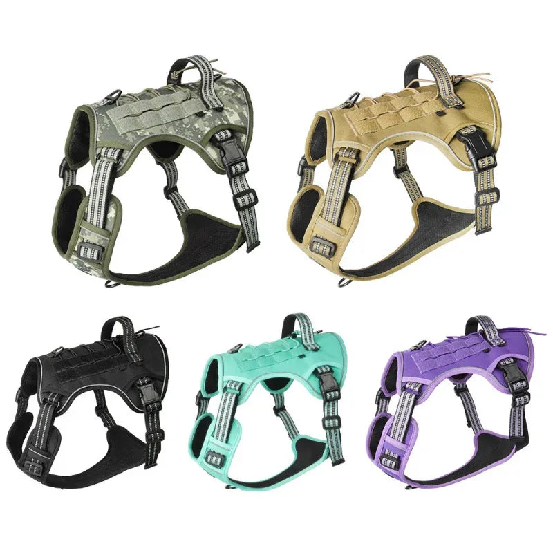 Harnais Tactique MOLLE Anti-Traction pour Grand Chien