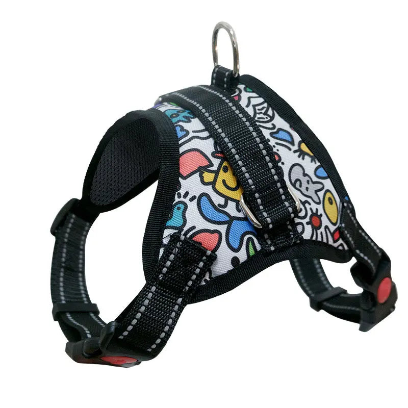 Harnais Nylon Robuste pour Chien - Réglable, Extra Large