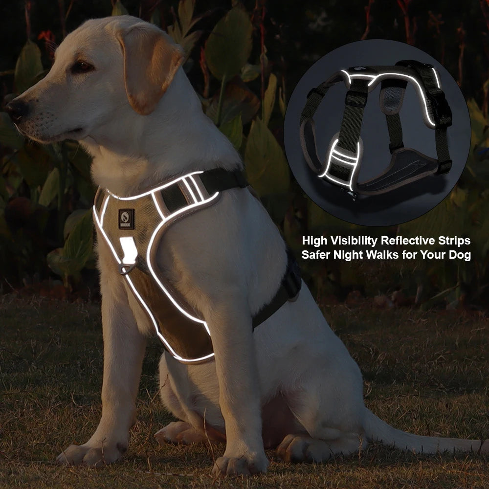 Harnais Tactique Oxford Imperméable Anti-Traction pour Grand Chien