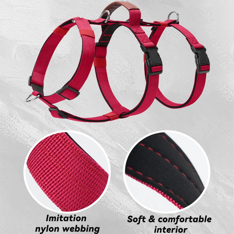 Harnais Anti-Traction Nylon pour Grand Chien - Entraînement
