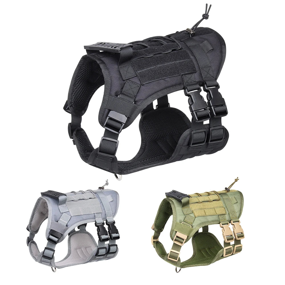 Harnais Gilet Tactique pour Grand Chien - Entraînement et Garde