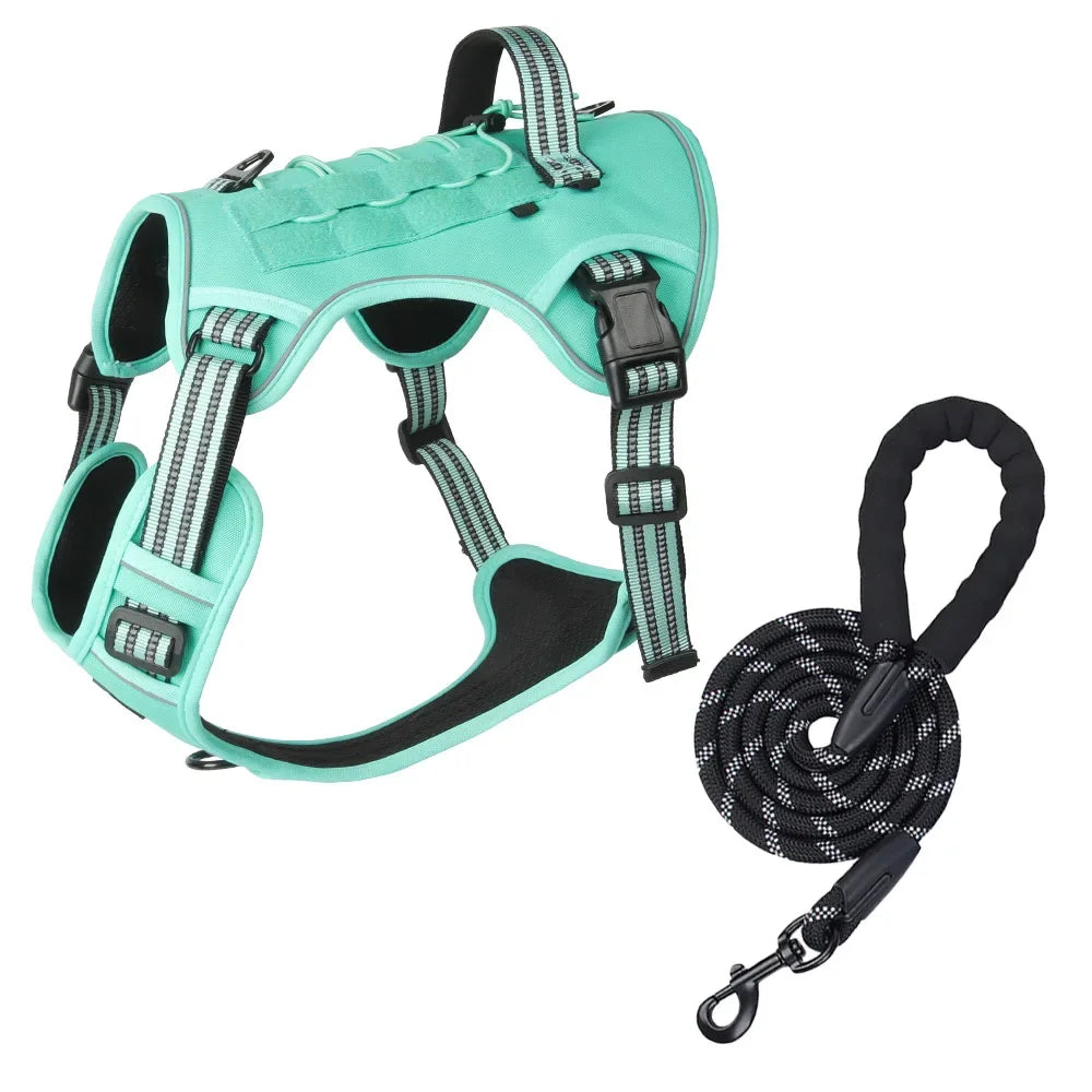 Harnais Tactique MOLLE Anti-Traction pour Grand Chien