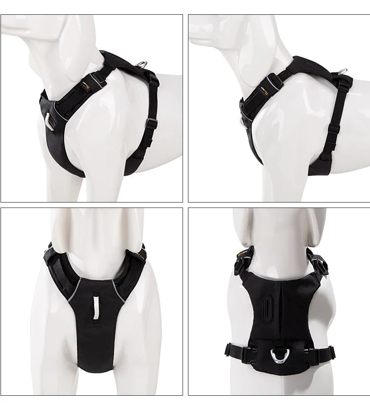 Harnais Sangle Nylon Réfléchissante pour Petit et Moyen Chien
