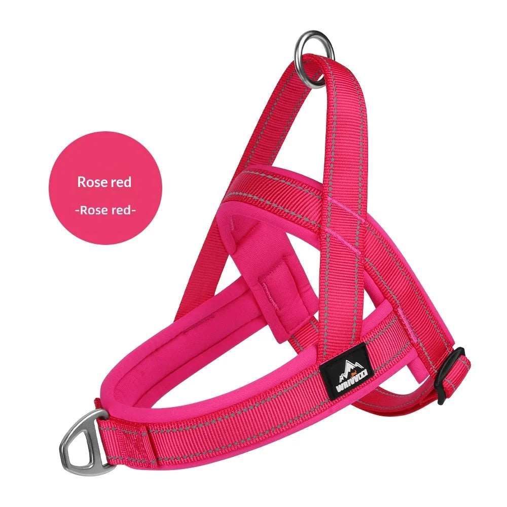 Harnais Nylon Respirant Anti-Évasion pour Chien Moyen/Grand