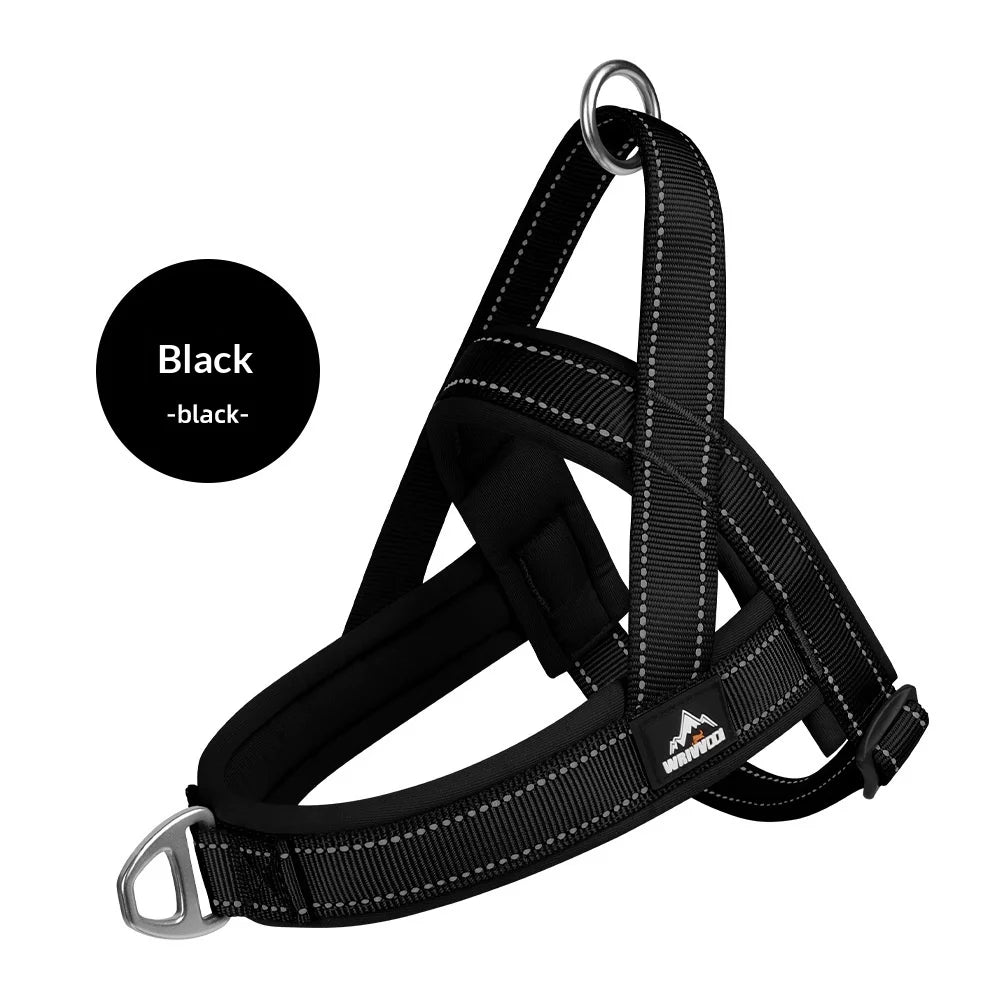 Harnais en Nylon Respirant Anti-Évasion pour Chien Moyen/Grand