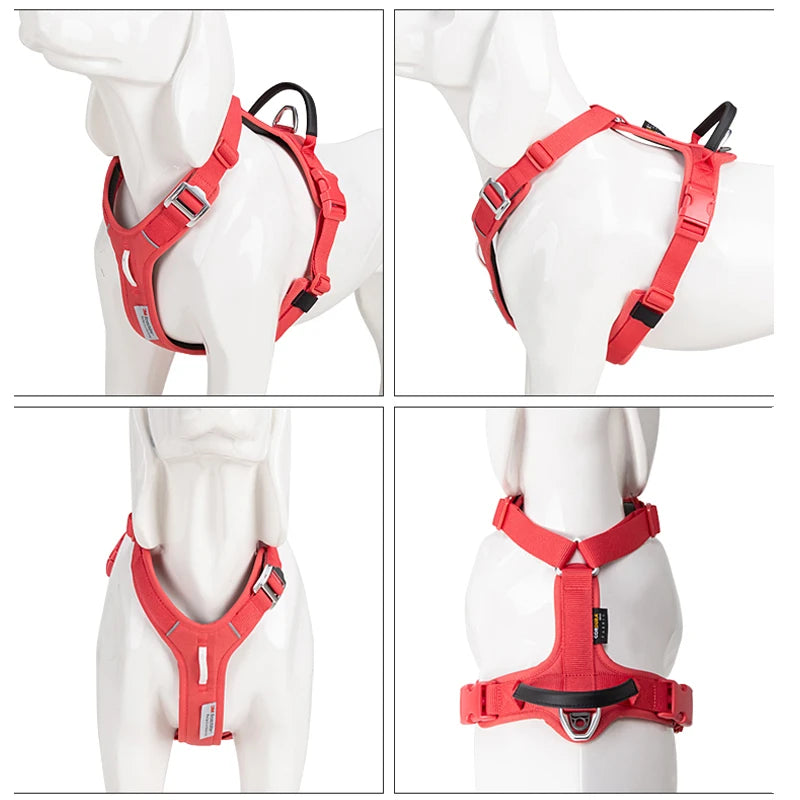 Harnais Anti-Traction en Nylon Réfléchissant pour Chien - Course