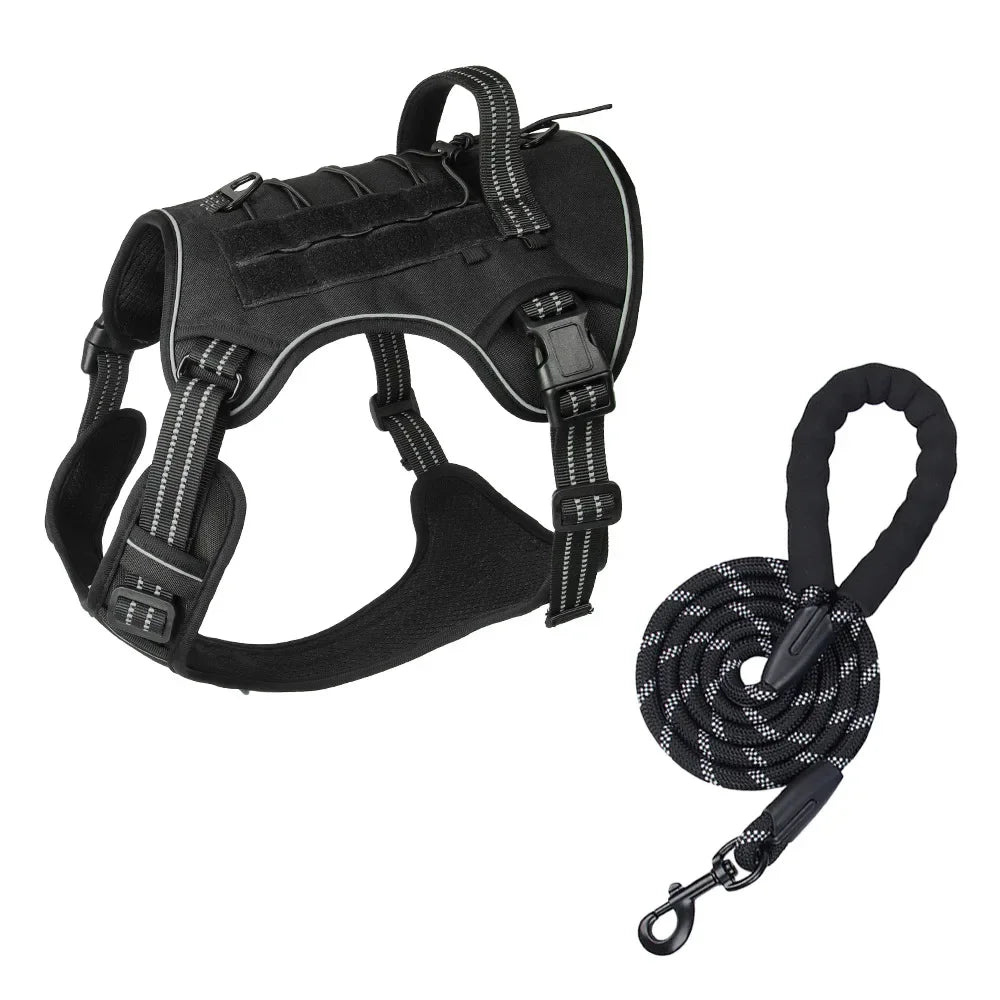 Harnais Tactique MOLLE Anti-Traction pour Grand Chien