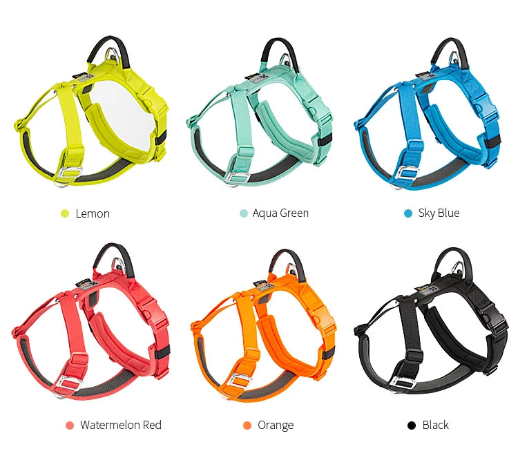 Harnais Anti-Traction en Nylon Réfléchissant pour Chien - Course
