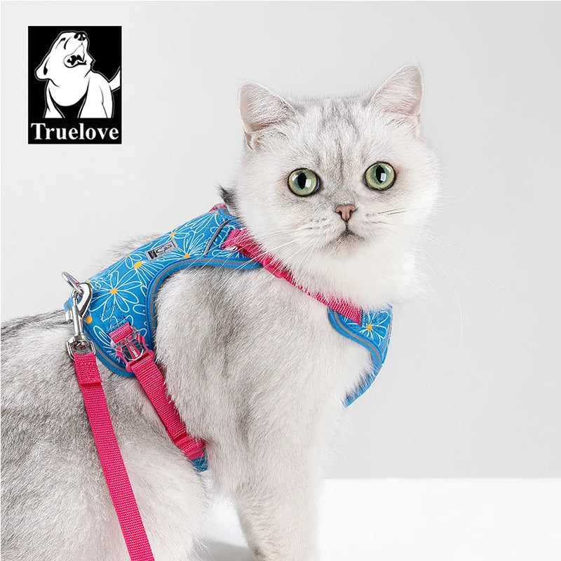 TRUELOVE Ensemble Harnais et Laisse Léger pour Petit Chien et Chat