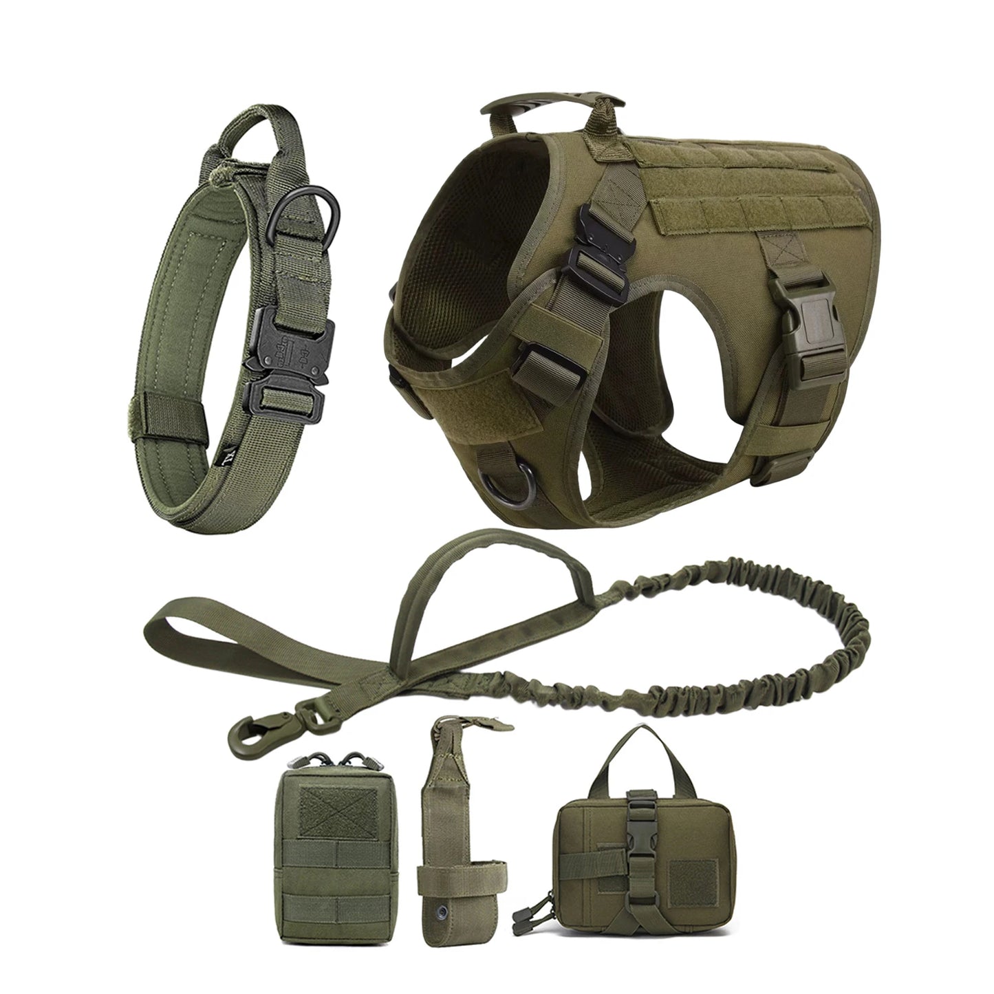 Harnais MOLLE avec Collier et Laisse pour Berger Allemand