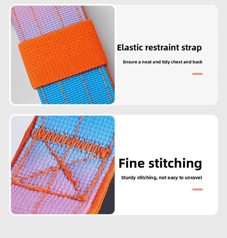 Harnais Brodé Sur Mesure en Nylon Dégradé - Anti-Traction