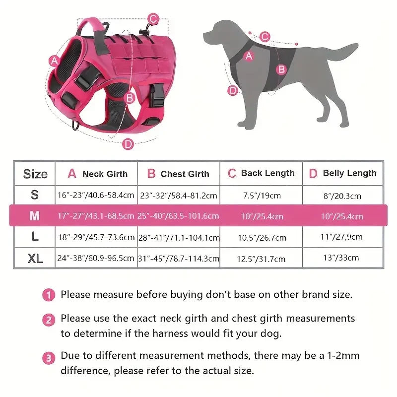 Harnais Tactique Militaire Sans Traction pour Labrador et Grand Chien