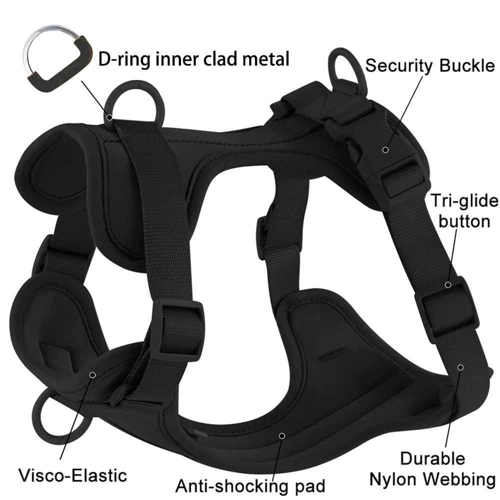 Harnais et Laisse Double en PVC pour Chien - Confortable, Respirant