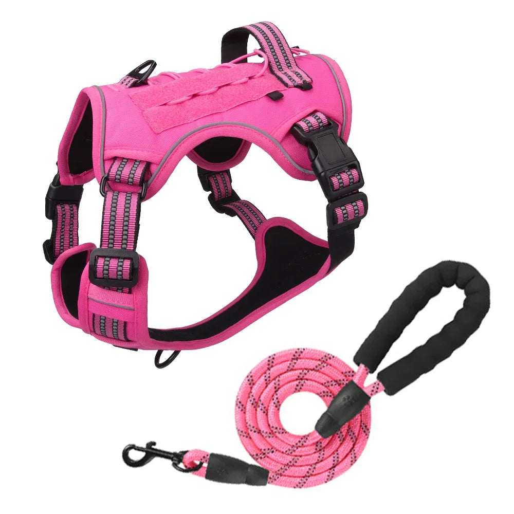 Harnais Tactique MOLLE Anti-Traction pour Grand Chien