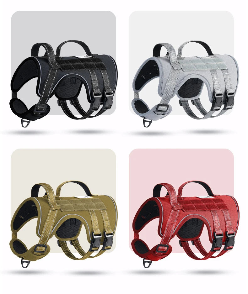 Harnais Tactique 3D Anti-Traction pour Chien Moyen/Grand - Réfléchissant
