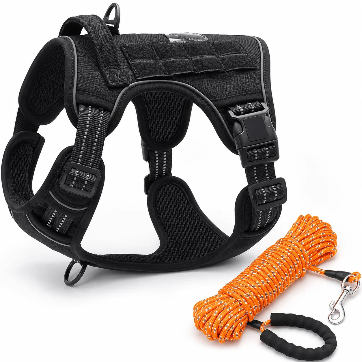 Harnais Tactique Premium avec Laisse 5m - Randonnée
