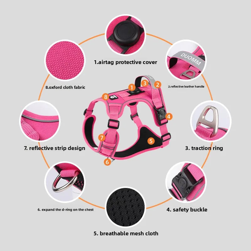 Harnais Compatible AirTag pour Petit Chien - Anti-Perte
