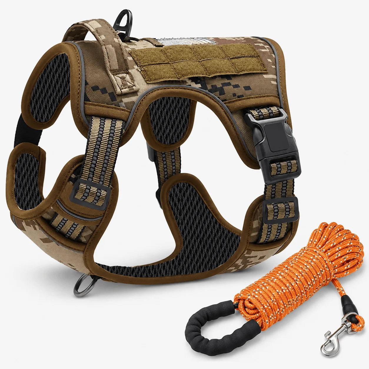Harnais Tactique Premium avec Laisse 5m - Randonnée