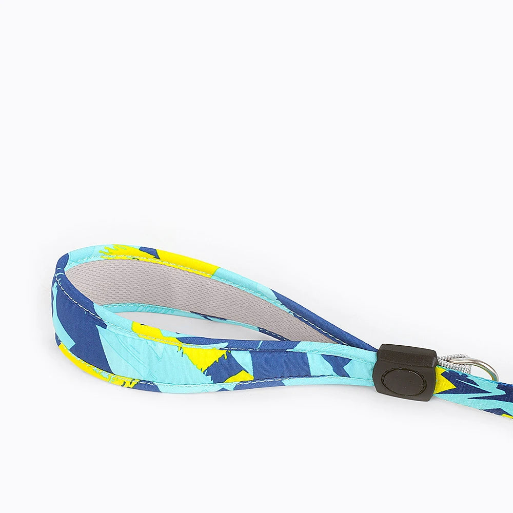 Laisse et Collier Réglables en Maille Polyester - Chien et Chat