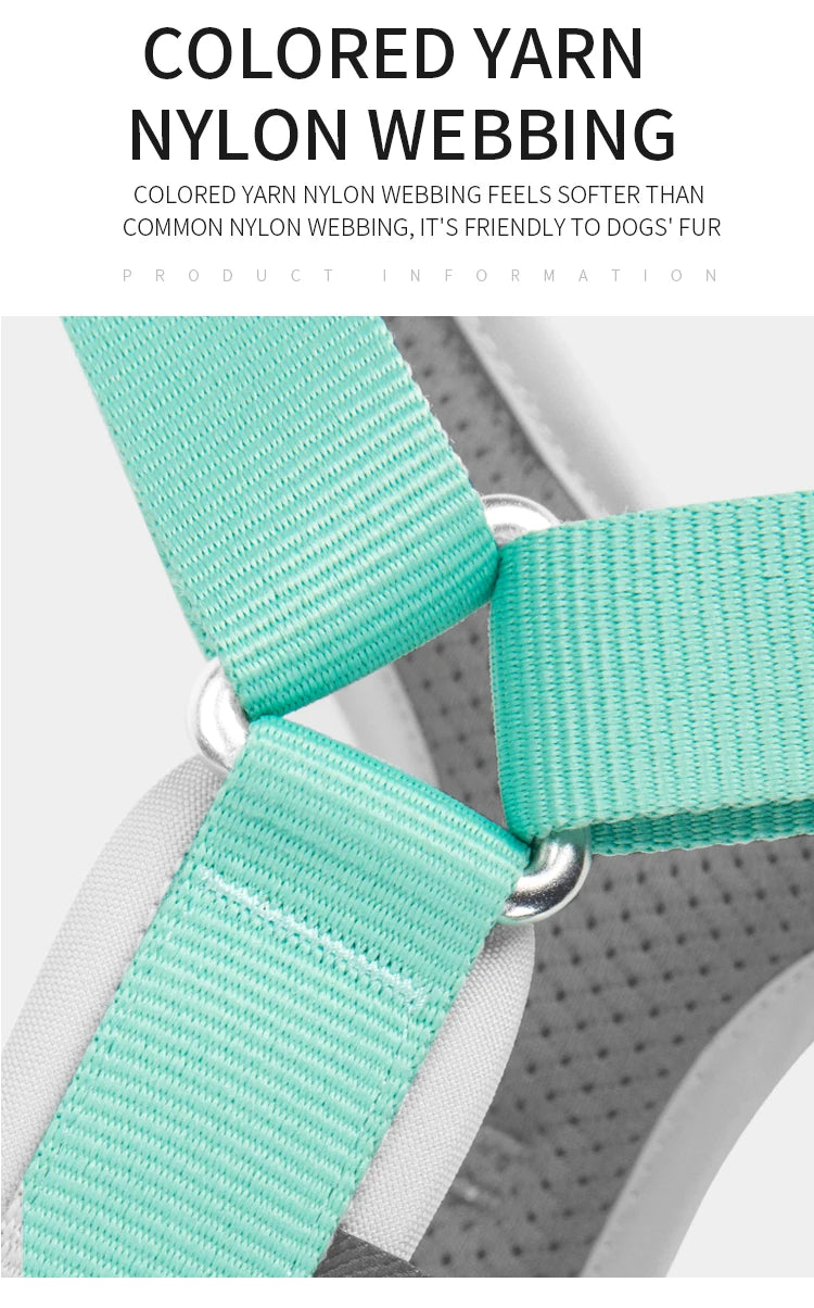 Harnais Anti-Traction en Nylon Réfléchissant pour Chien - Course