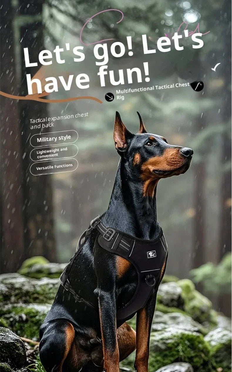 Harnais Tactique MOLLE Anti-Traction pour Grand Chien