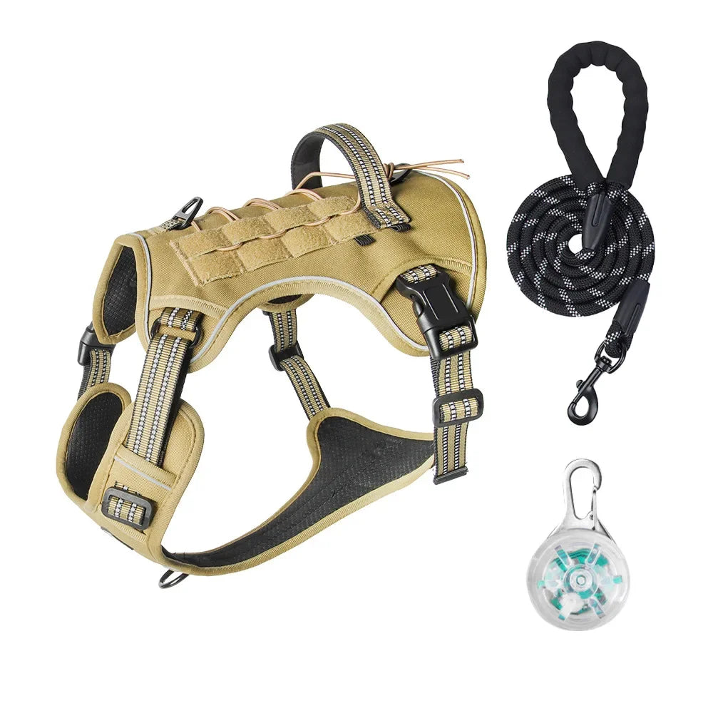 Harnais Tactique MOLLE Anti-Traction pour Grand Chien
