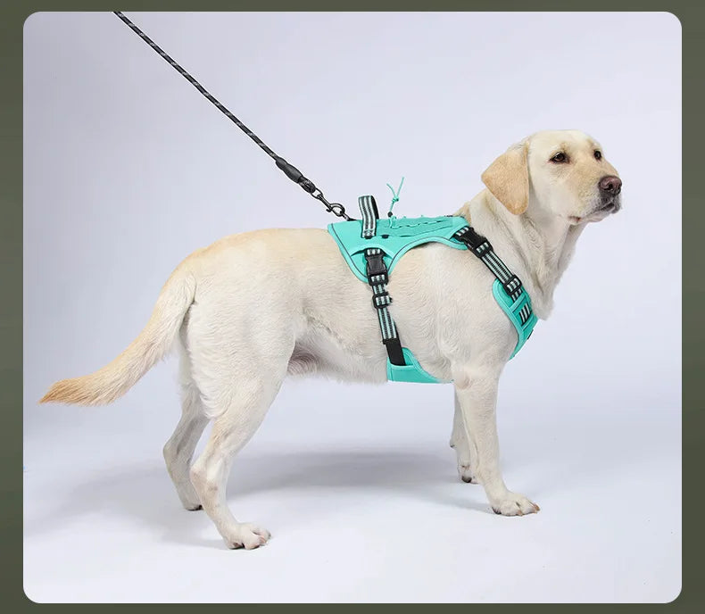 Harnais Tactique Militaire Rembourré pour Chien - Réfléchissant