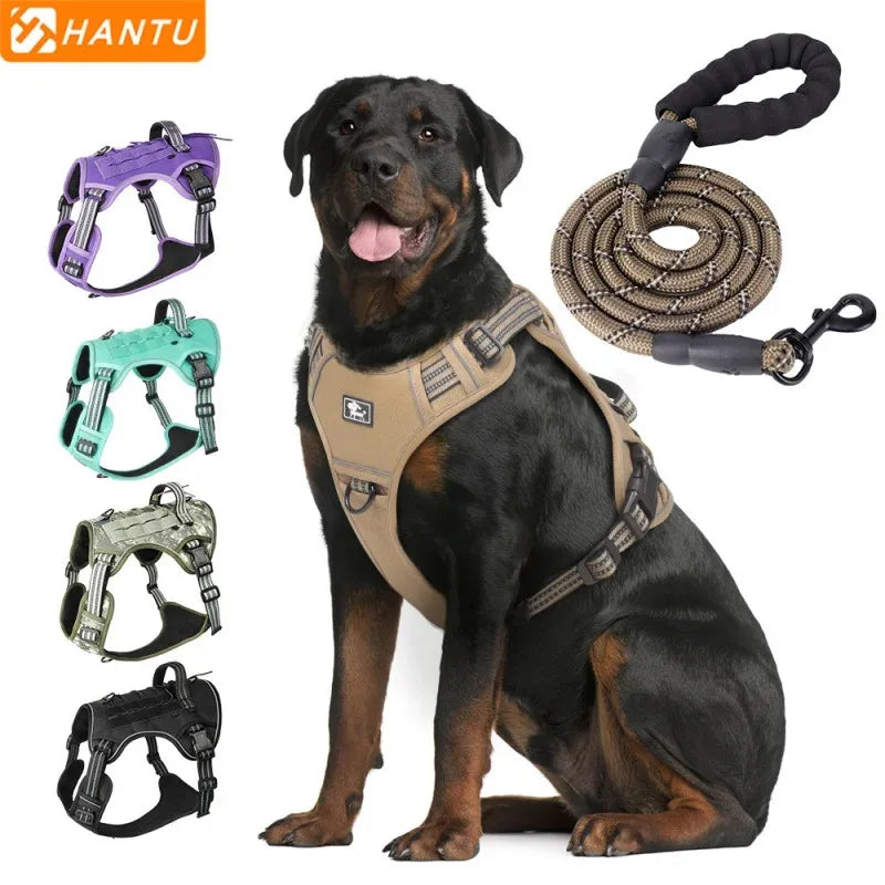 Harnais Tactique MOLLE Anti-Traction pour Grand Chien