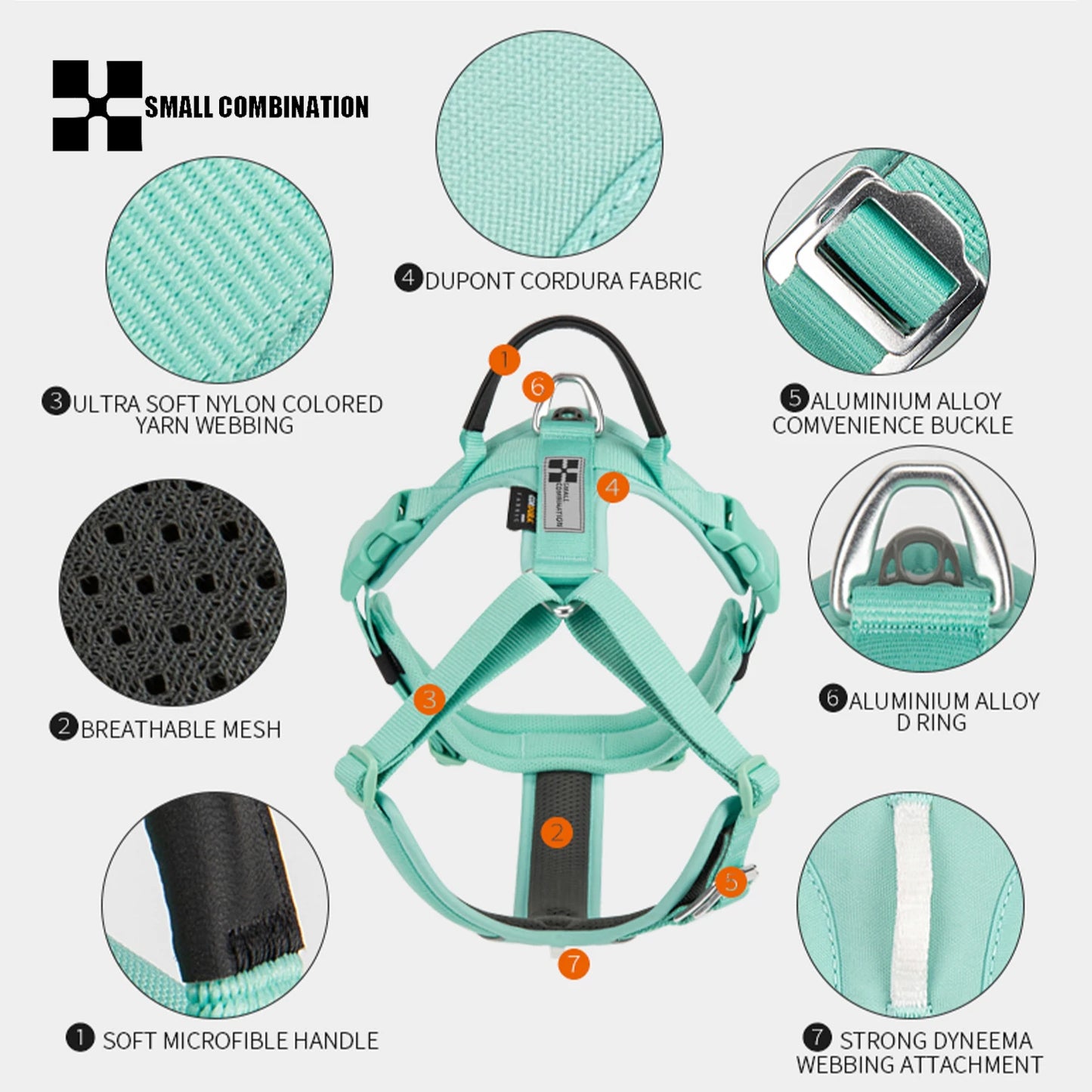 Ensemble Harnais et Laisse Anti-Traction pour Grand Chien