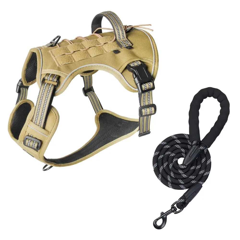 Harnais Tactique MOLLE Anti-Traction pour Grand Chien