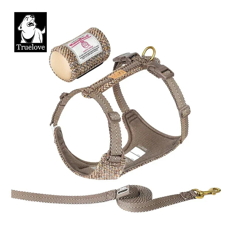 Harnais Tweed Sans Traction pour Chien - Style et Confort