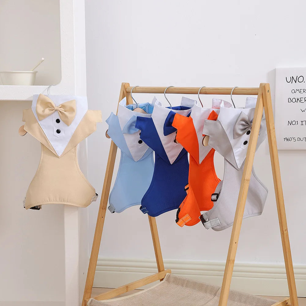 Harnais avec Nœud Papillon pour Petit et Moyen Chien - Anti-Traction