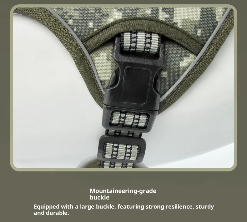 Harnais Tactique MOLLE Anti-Traction pour Grand Chien