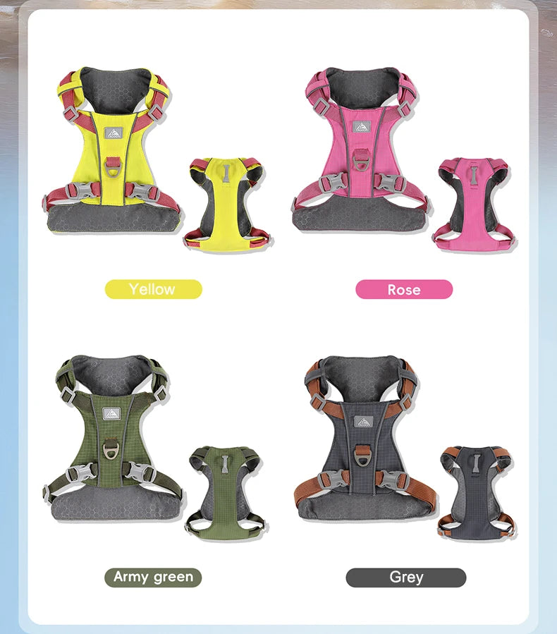 Harnais Anti-Évasion Léger Imperméable pour Chien Moyen - Réfléchissant