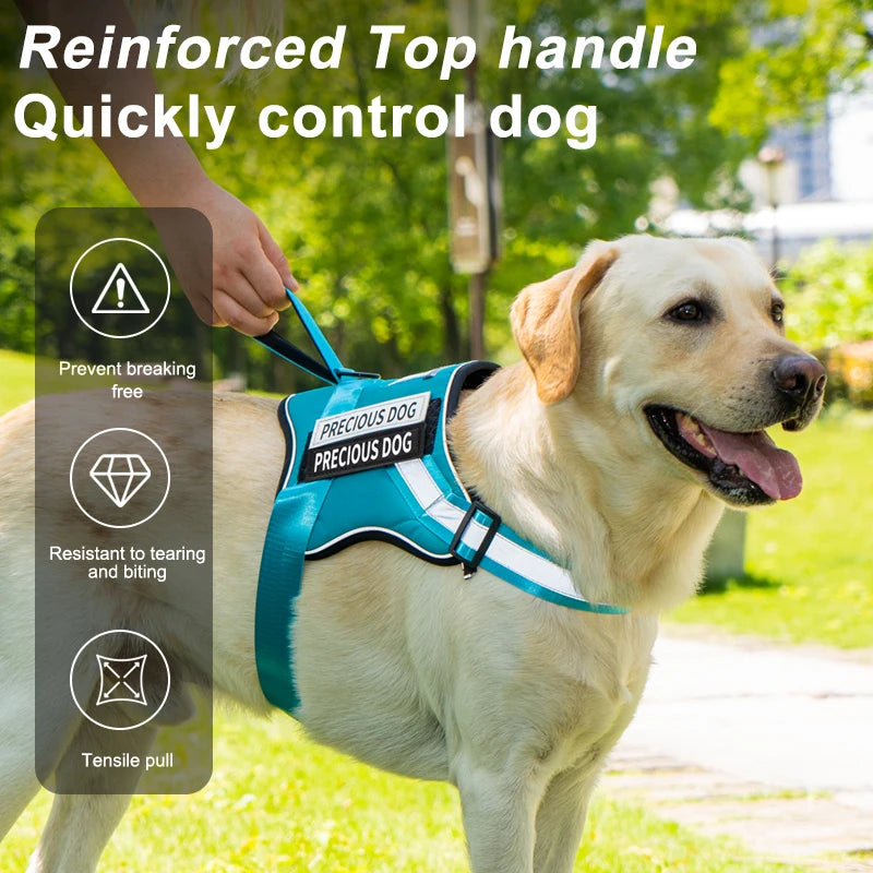Harnais Réfléchissant Réglable pour Chien - Sans Traction