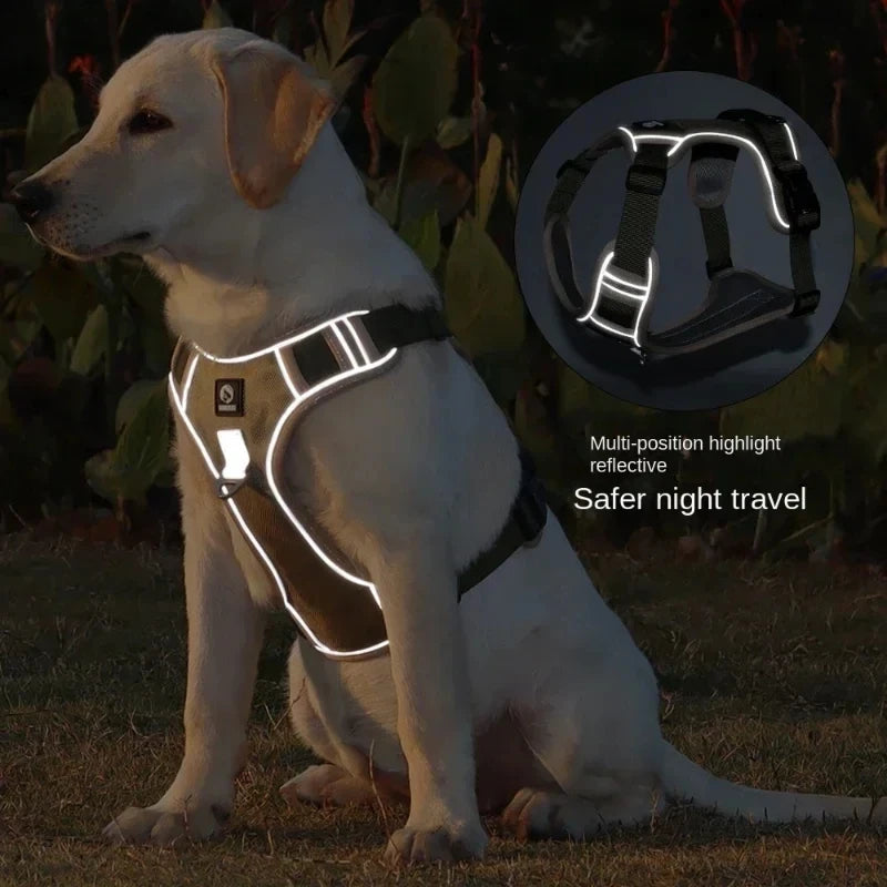 Harnais Tactique Oxford Imperméable pour Grand Chien - 1680D