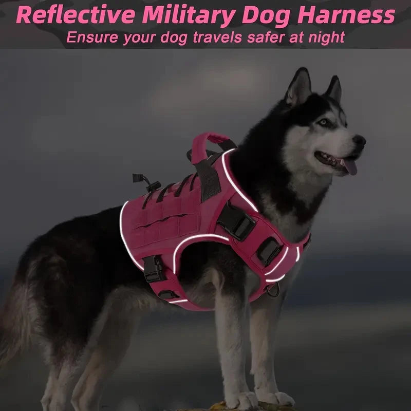 Harnais Tactique Militaire Sans Traction pour Labrador et Grand Chien