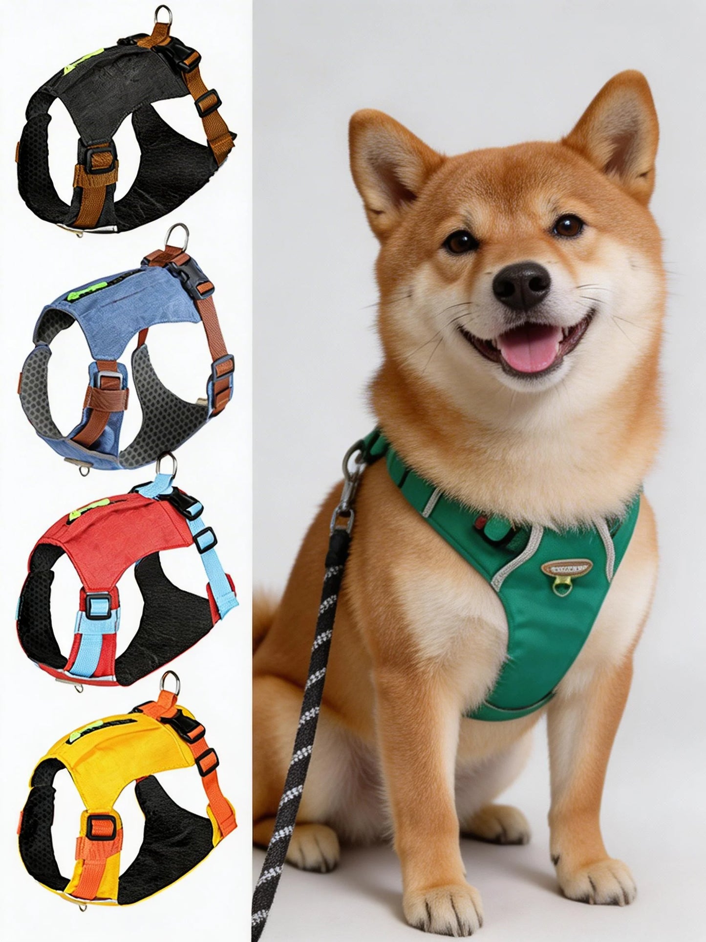 Harnais Anti-Traction pour Chien - Gilet Respirant Réglable