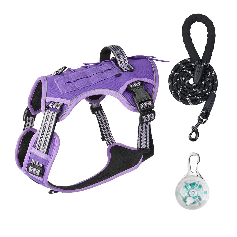 Harnais Tactique MOLLE Anti-Traction pour Grand Chien